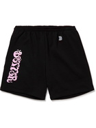 Better™ Gift Shop - Sharif Farrag Straight-Leg Logo-Print Cotton-Jersey Shorts - Black