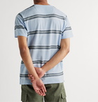 Saturdays NYC - Randall Striped Cotton T-Shirt - Blue