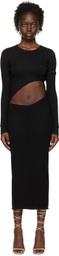 Olēnich Black Cut-Out Maxi Dress