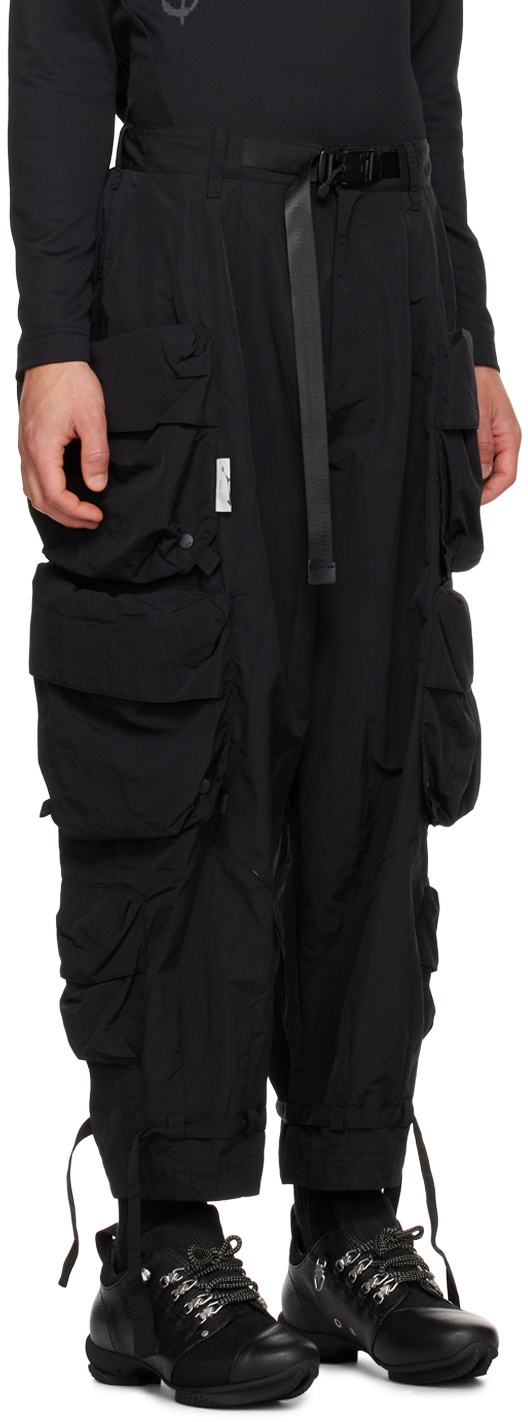 Archival Reinvent Black 3D Pocket Cargo Pants