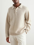 SSAM - Brushed Cashmere Polo Shirt - Neutrals