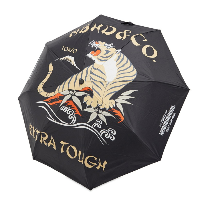 Photo: Neighborhood Men's Tiger Print Umbrella in Black 