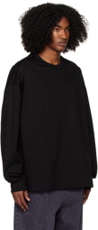 Juun.J Black Embroidered Long Sleeve T-Shirt