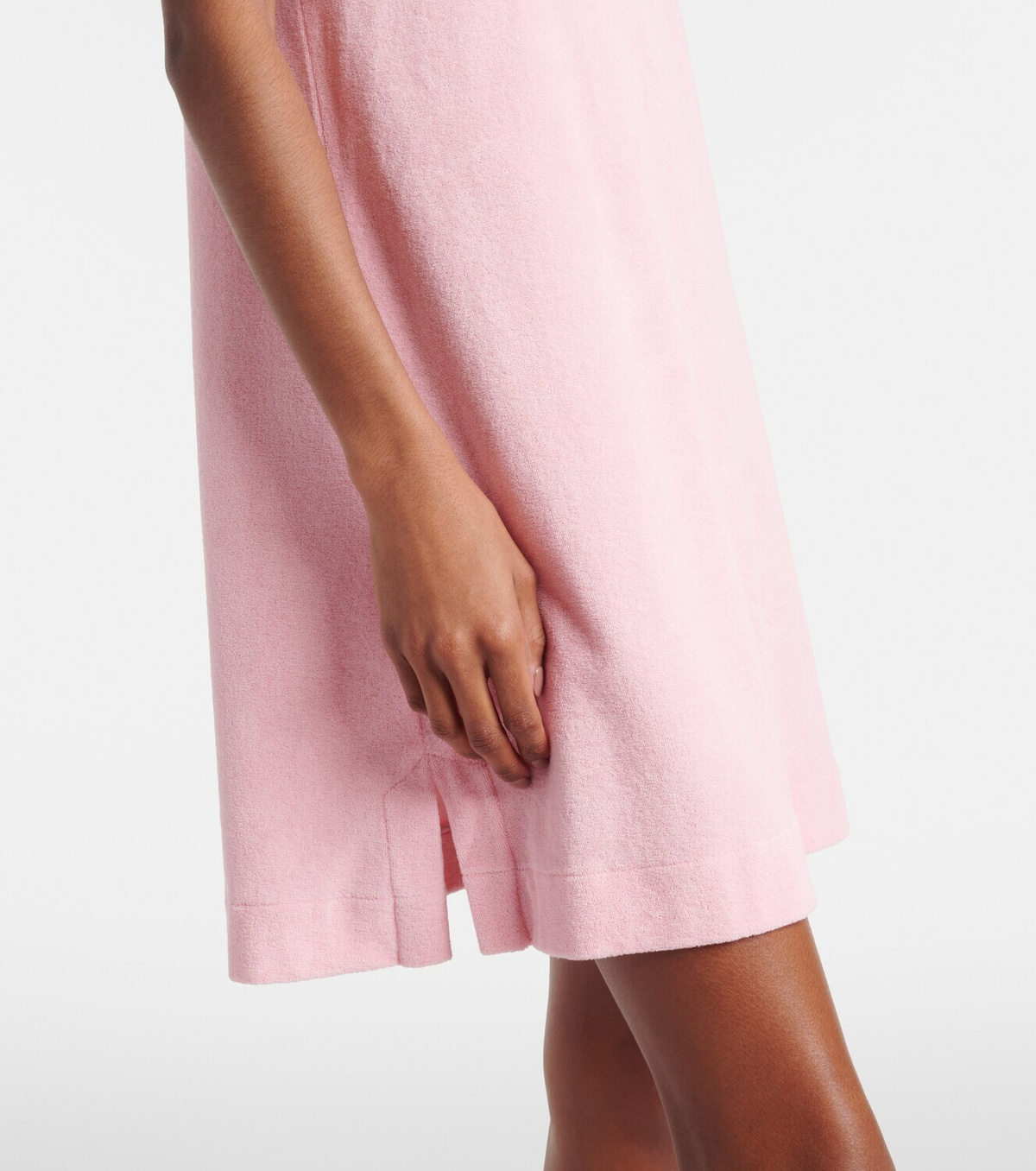Hunza G Logo cotton terry polo dress