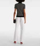 Nili Lotan Leanna striped cashmere polo sweater