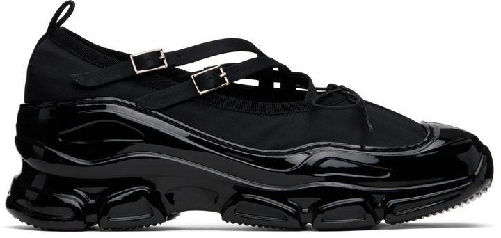 Photo: Simone Rocha Black Classic Criss Cross Tracker Ballerina Sneakers