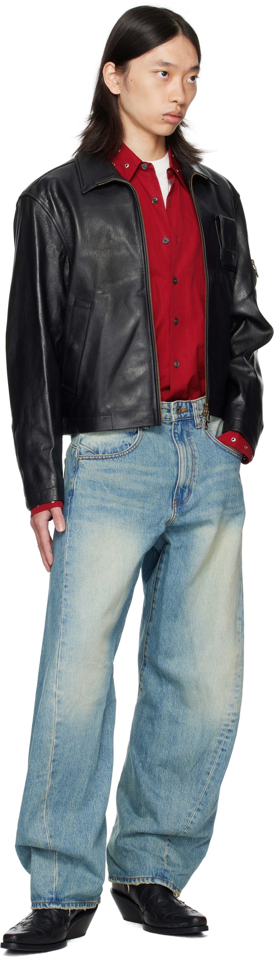 COOR Black Pilot Leather Jacket