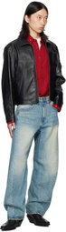 COOR Black Pilot Leather Jacket