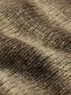 Nudie Jeans - Kent Striped Brushed Wool-Blend Cardigan - Brown