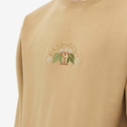 Pass~Port Men's Arched Embroidery Crew Sweat in Sandstone