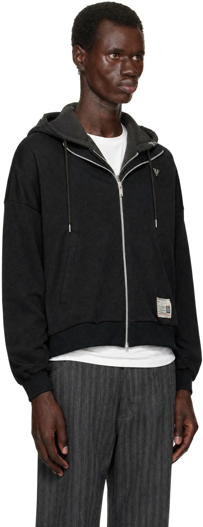 Maison MIHARA YASUHIRO Black Shifted Layer Track Jacket