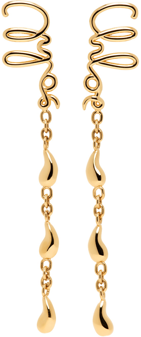 Chloé Gold 'The Chloé Iconic Dangling' Earrings Chloe