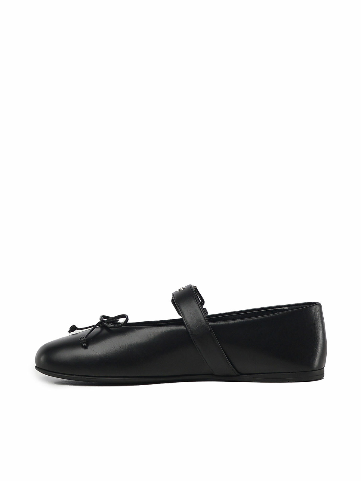 miu miu leather ballerinas with belts
