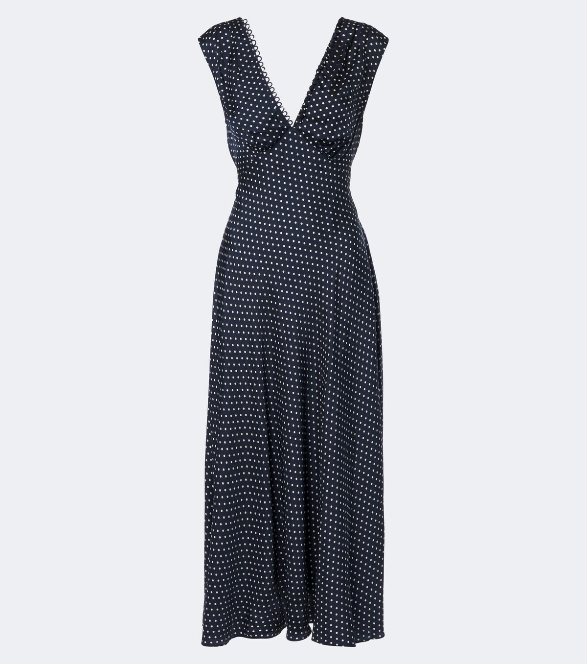 Dôen Tahlia polka dot silk-blend midi dress