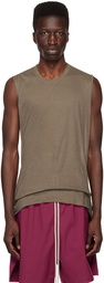 Rick Owens Taupe Basic Tank Top