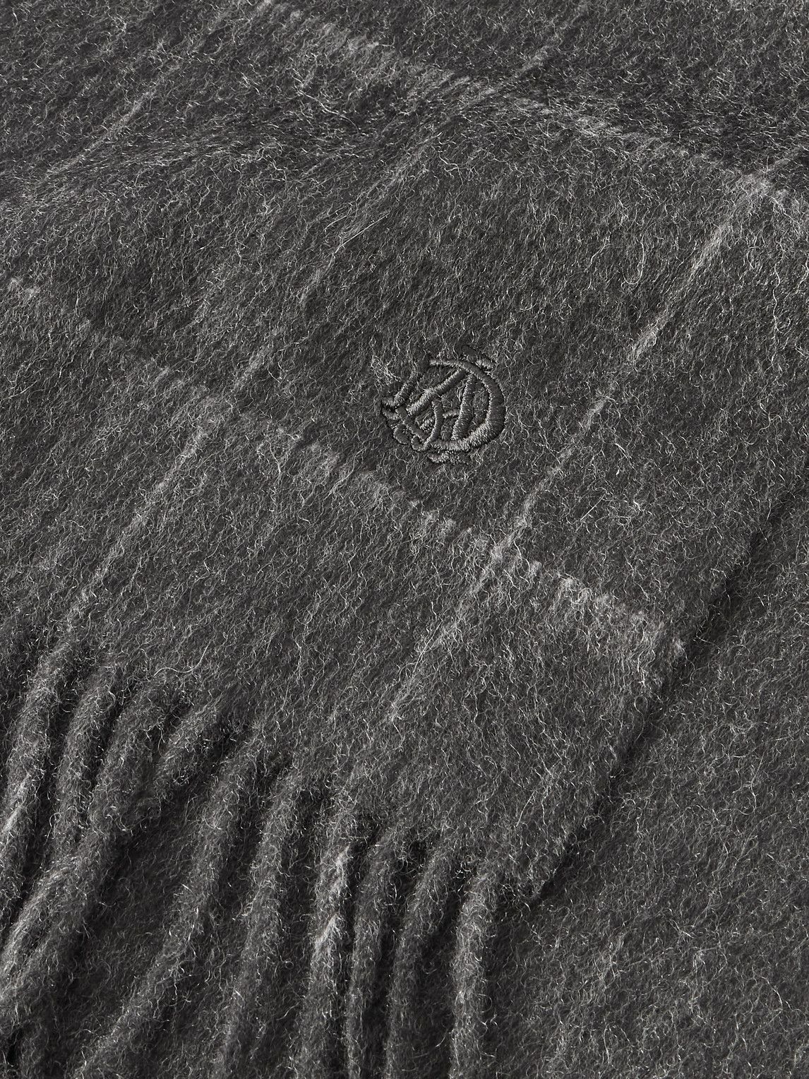 Dunhill - Fringed Checked Cashmere Scarf