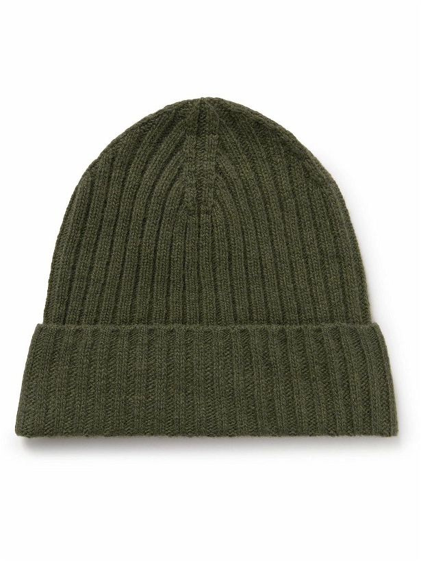 Photo: Officine Générale - Ribbed Wool and Cashmere-Blend Beanie