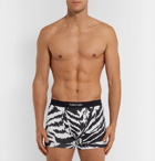 TOM FORD - Zebra-Print Stretch-Cotton Jersey Boxer Briefs - White