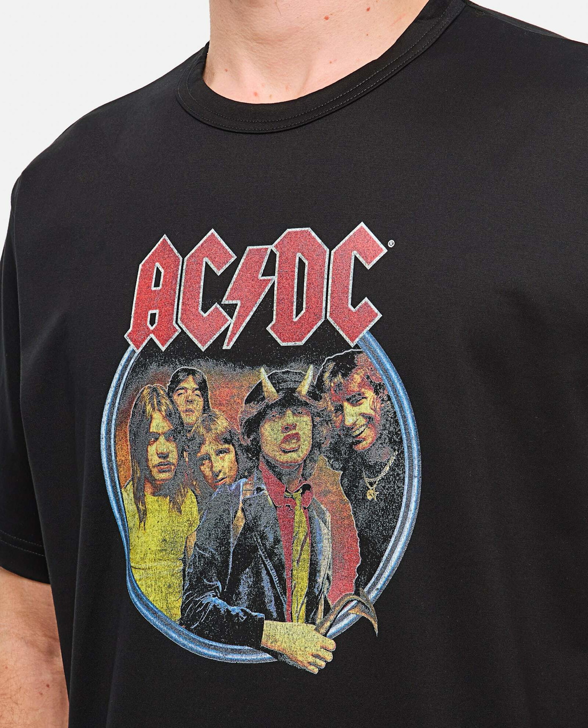 Tシャツ・カットソー Junya Watanabe SS25 TSHIRT ACDC (WOT904100 1) Junya Watanabe Ac/dc Printed T-shirt Junya Watanabe