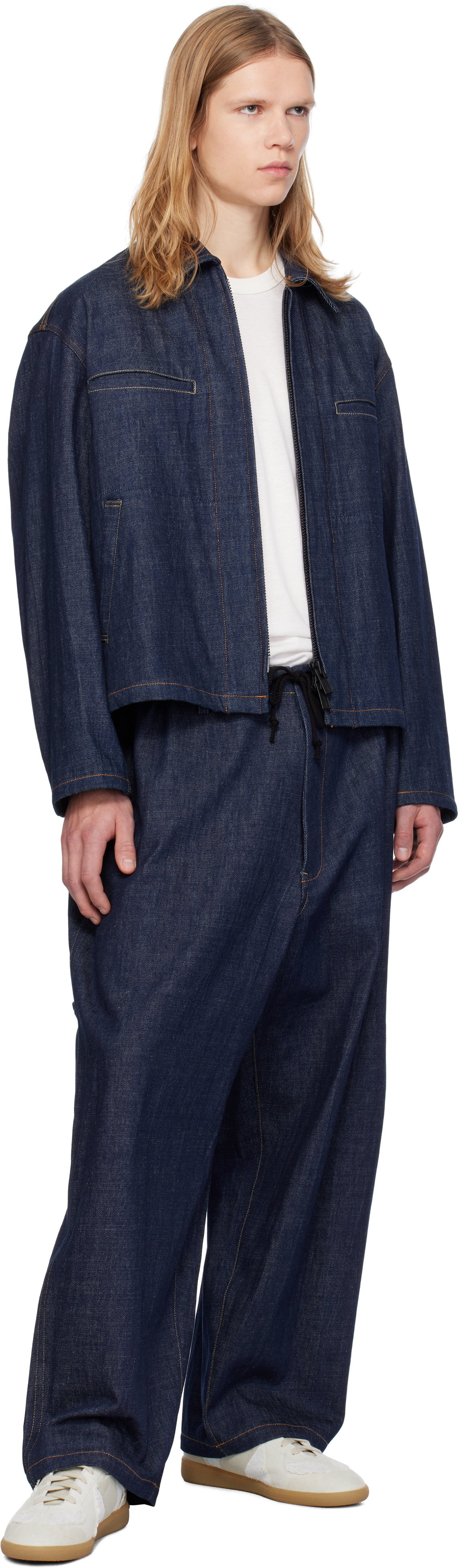 Y's For Men Navy Painter Jeans