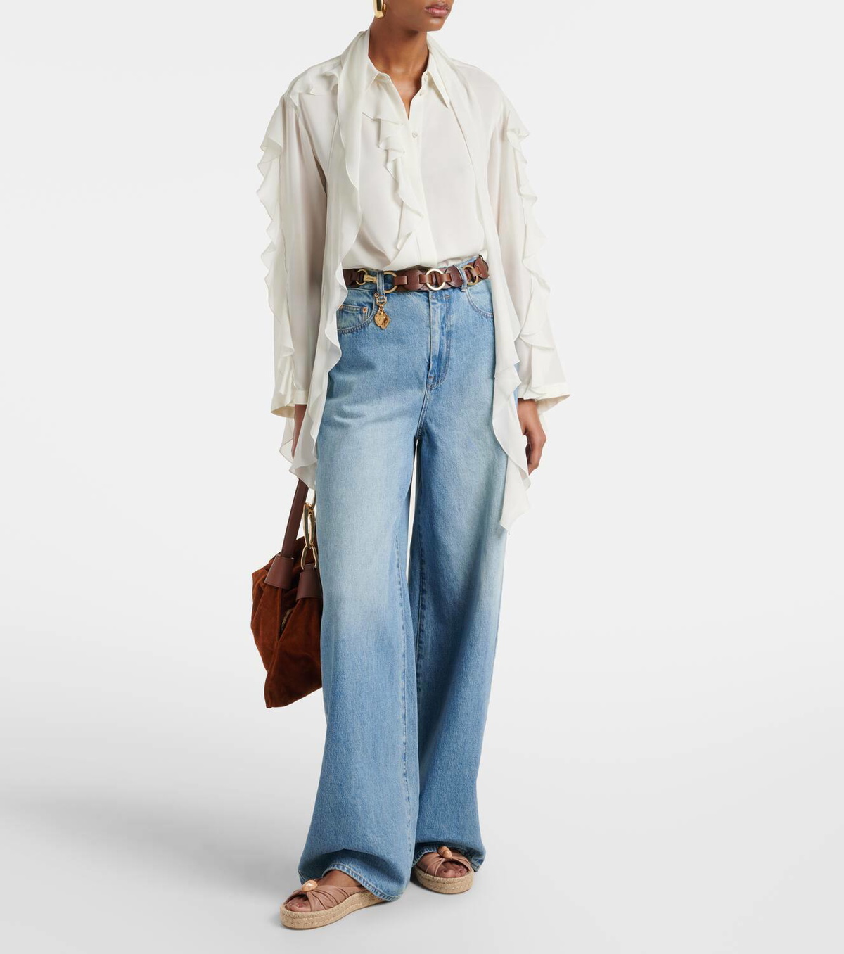 Zimmermann Gleam leather espadrille sandals