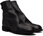 Guidi Black 986 Leather Back Zip Ankle Boots