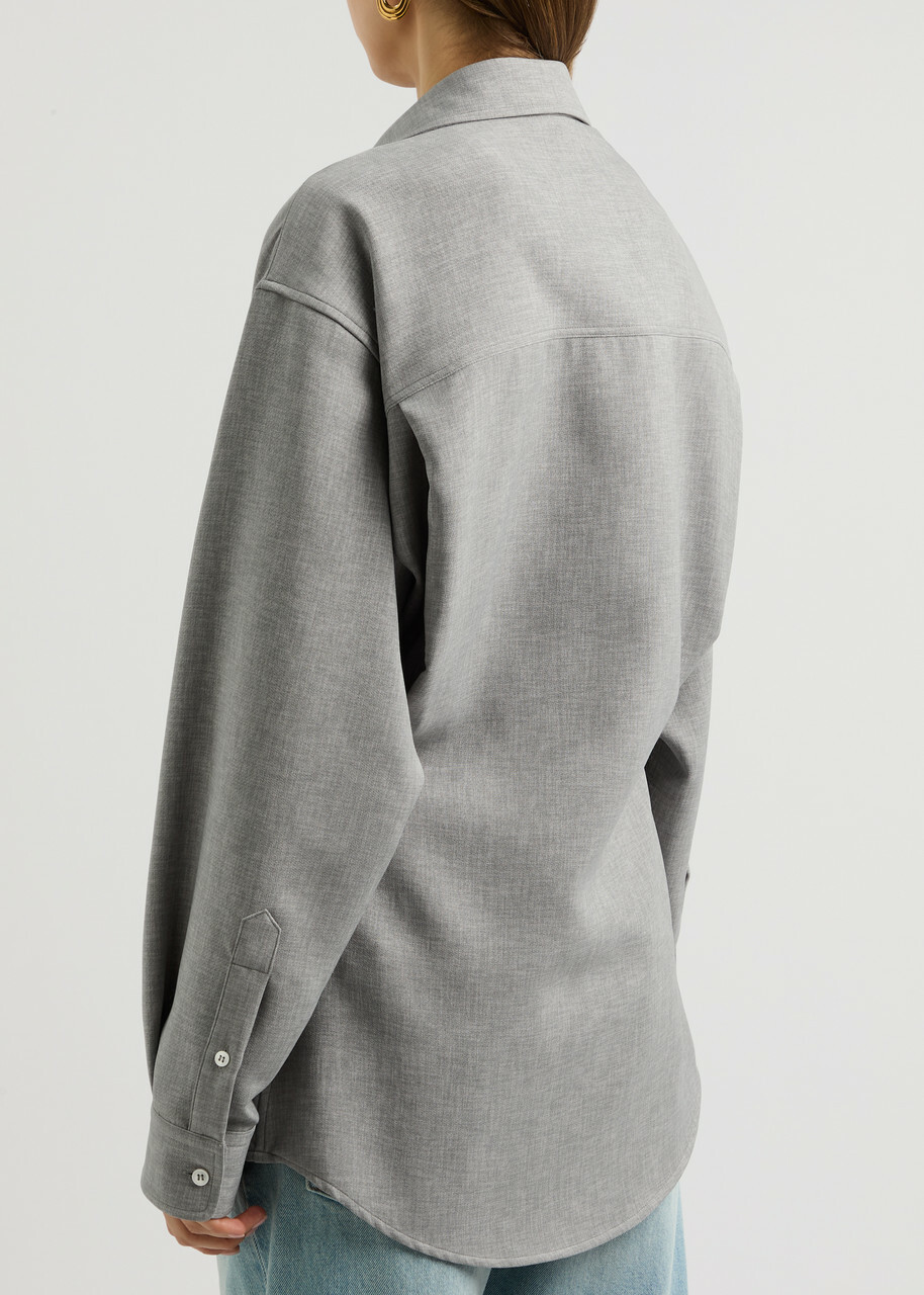 Darkpark Anne Woven Shirt Light Grey