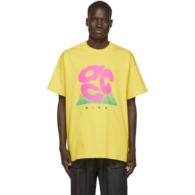 Photo: Nike Yellow ACG Logo T-Shirt
