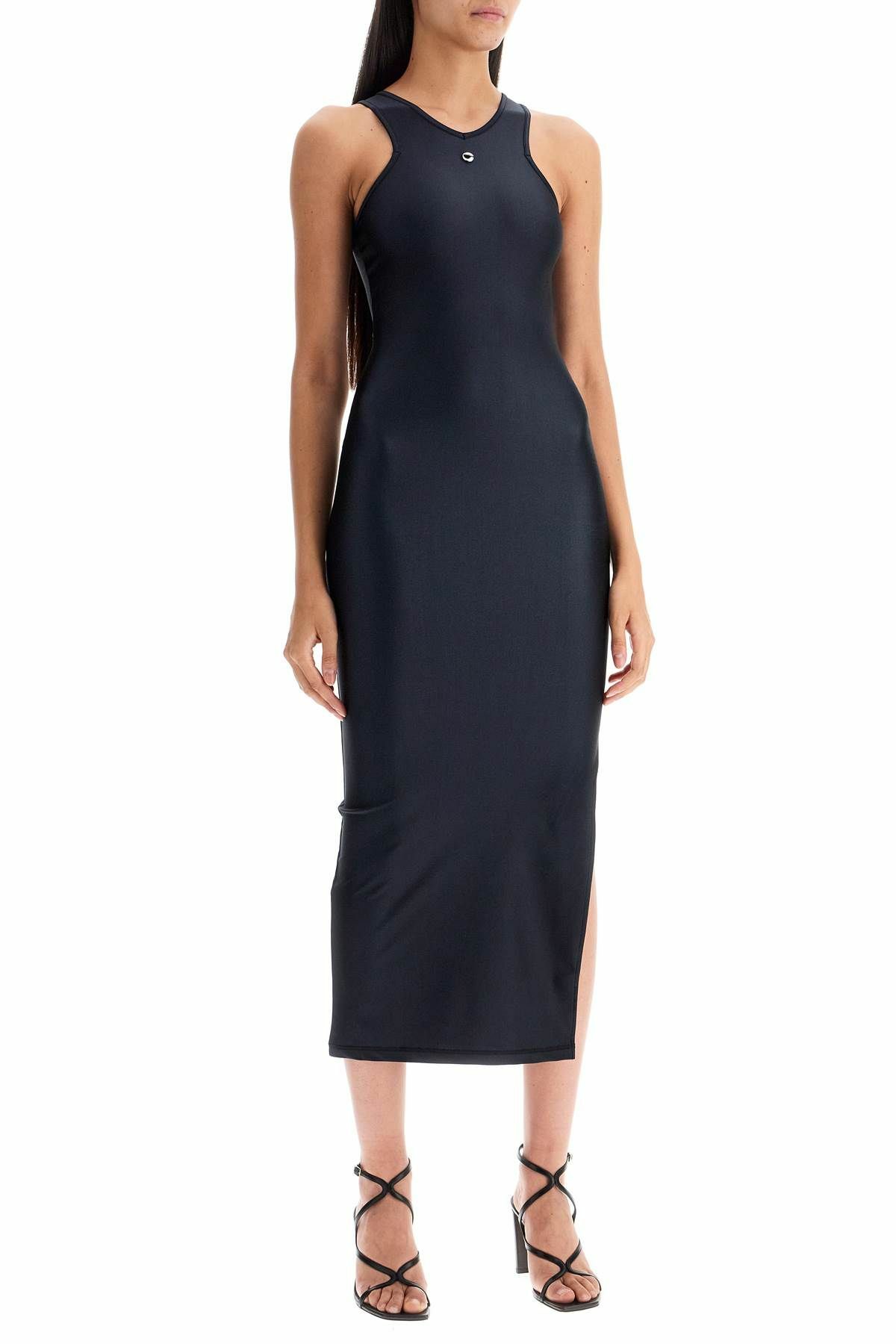knee length dresses for ladies Black Sparkly Long Sleeve Ruched Bodycon Midi Dress – AX Paris main image 1