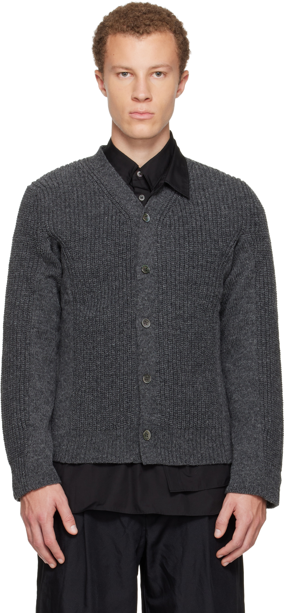 Comme des Garçons Homme Deux Black Open Knit Sweater Comme des