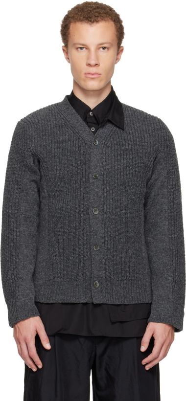 Photo: Comme des Garçons Homme Deux Gray Wool Cardigan