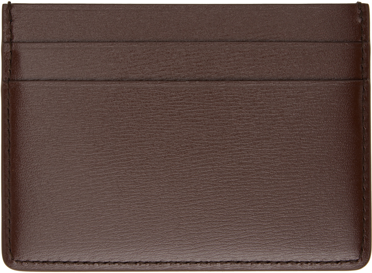 Jil Sander Brown Credit Card Holder