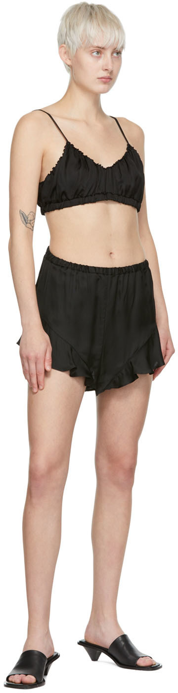 determ; Black Rayon Bra