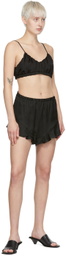 determ; Black Rayon Bra