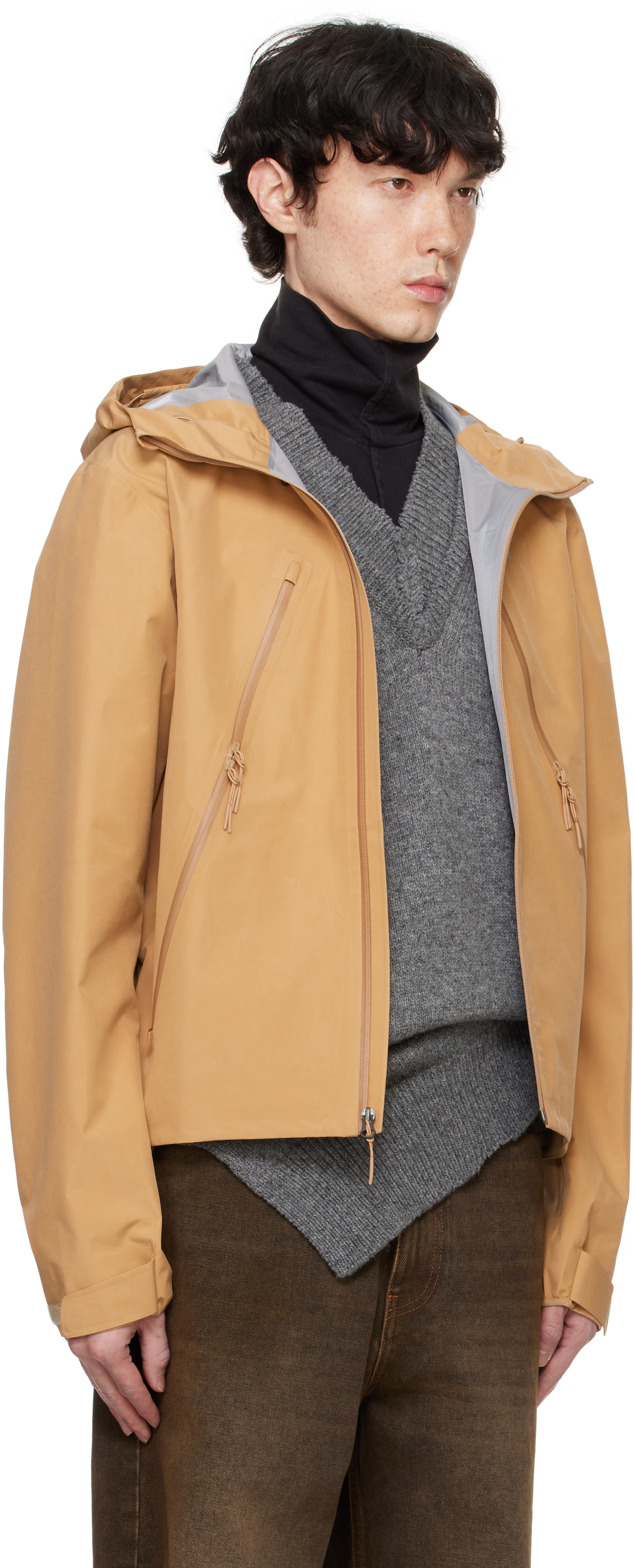 MM6 Maison Margiela Tan Salomon Edition Windbreaker Jacket