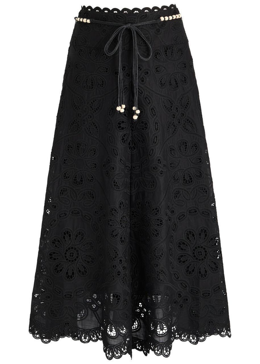 Zimmermann Halliday crochet cotton midi skirt Zimmermann
