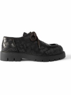 Bottega Veneta - Intrecciato Leather Derby Shoes - Brown