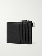 Balenciaga - Logo-Print Full-Grain Leather Cardholder with Lanyard