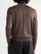 The Row - Emile Wool and Silk-Blend Rollneck Sweater - Brown