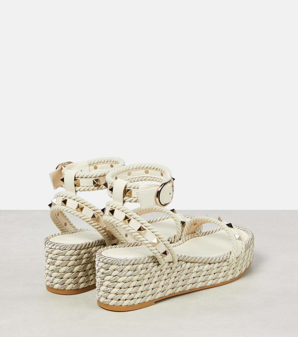 サンダル VALENTINO GARAVANI Ivory Leather Vlogo Espadrilles Valentino Garavani Espadrilles for Women | Nordstrom