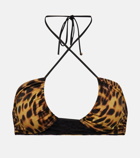 Stella McCartney - Printed halterneck bikini top