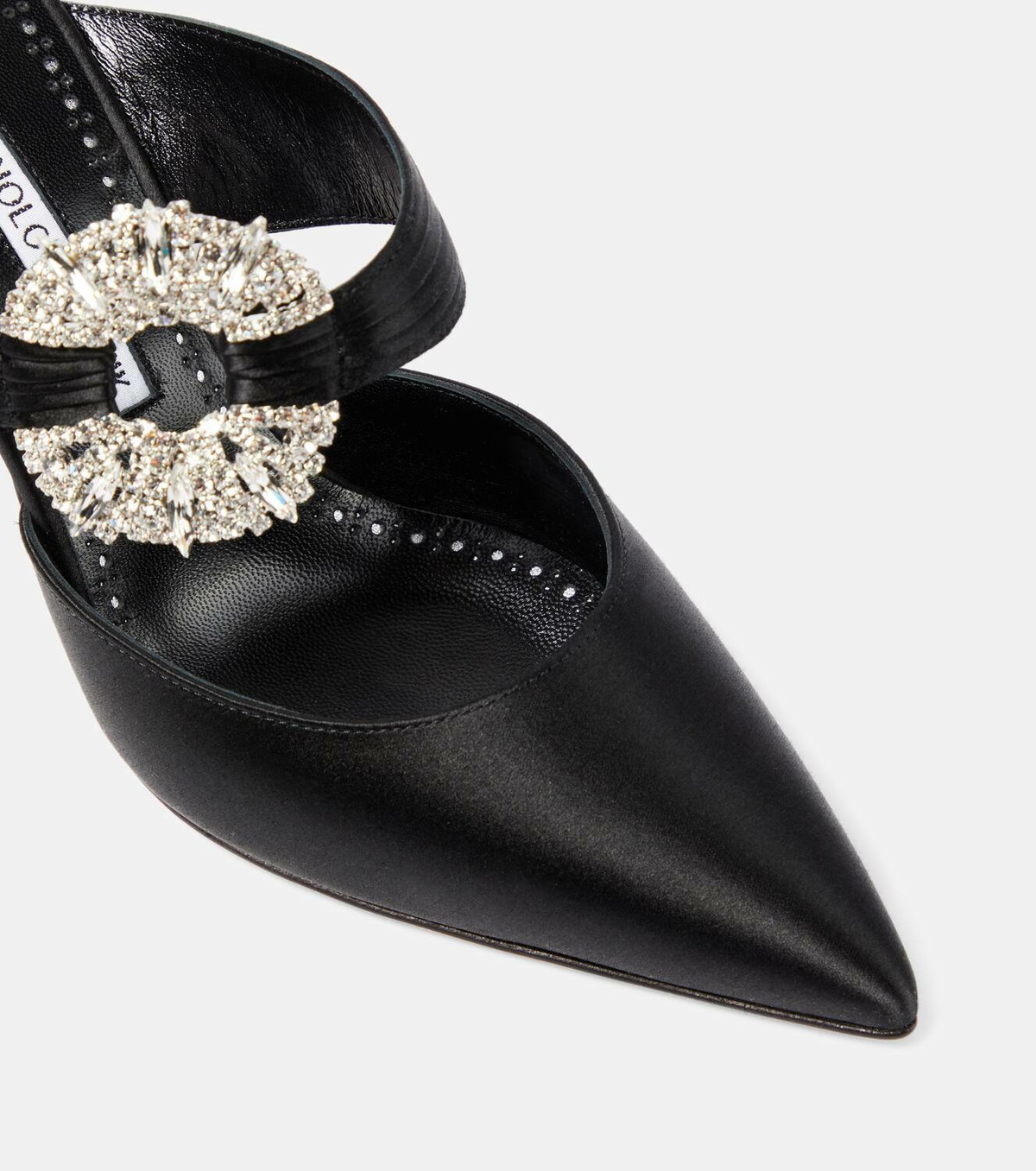 【関税送料込】マノロブラニク Maidugura 90 red satin mules MANOLO BLAHNIK Maidugura 90 crystal-embellished satin mules