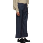 Chin Mens Navy and Red Patch Pocket Trousers