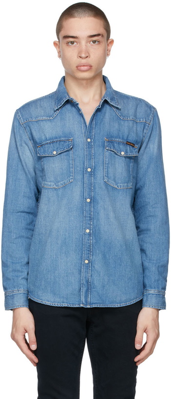 Photo: Nudie Jeans Blue Denim George Shirt