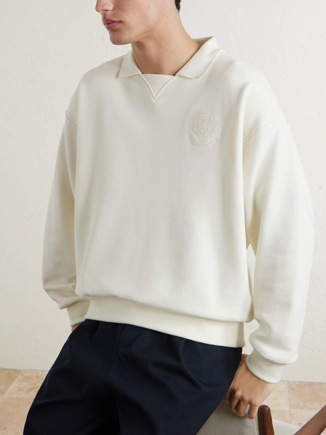 Polo Ralph Lauren - Wimbledon Logo-Embroidered Cotton Sweatshirt - White