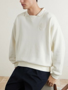 Polo Ralph Lauren - Wimbledon Logo-Embroidered Cotton Sweatshirt - White