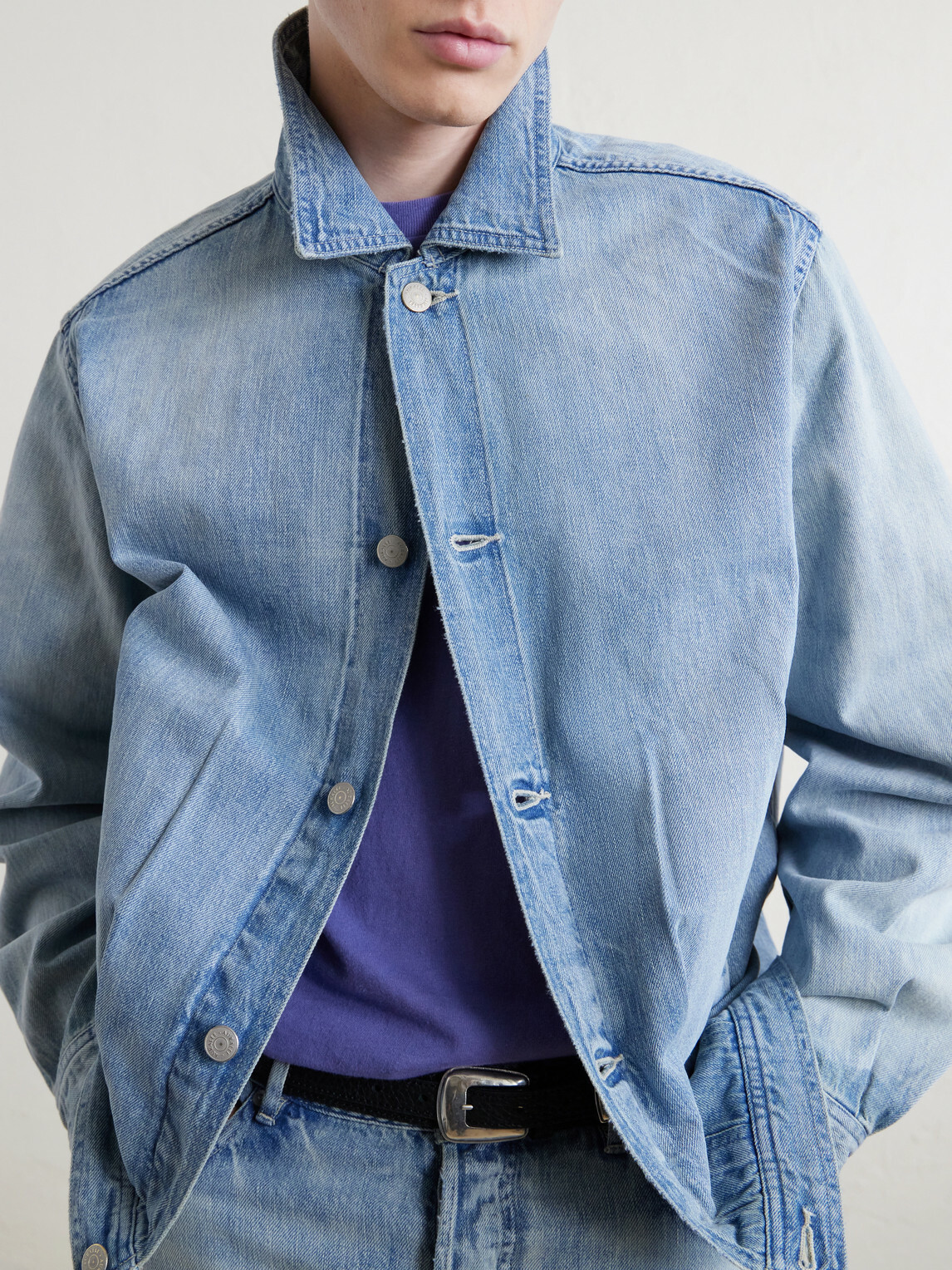 Auralee - Faded Denim Jacket - Blue