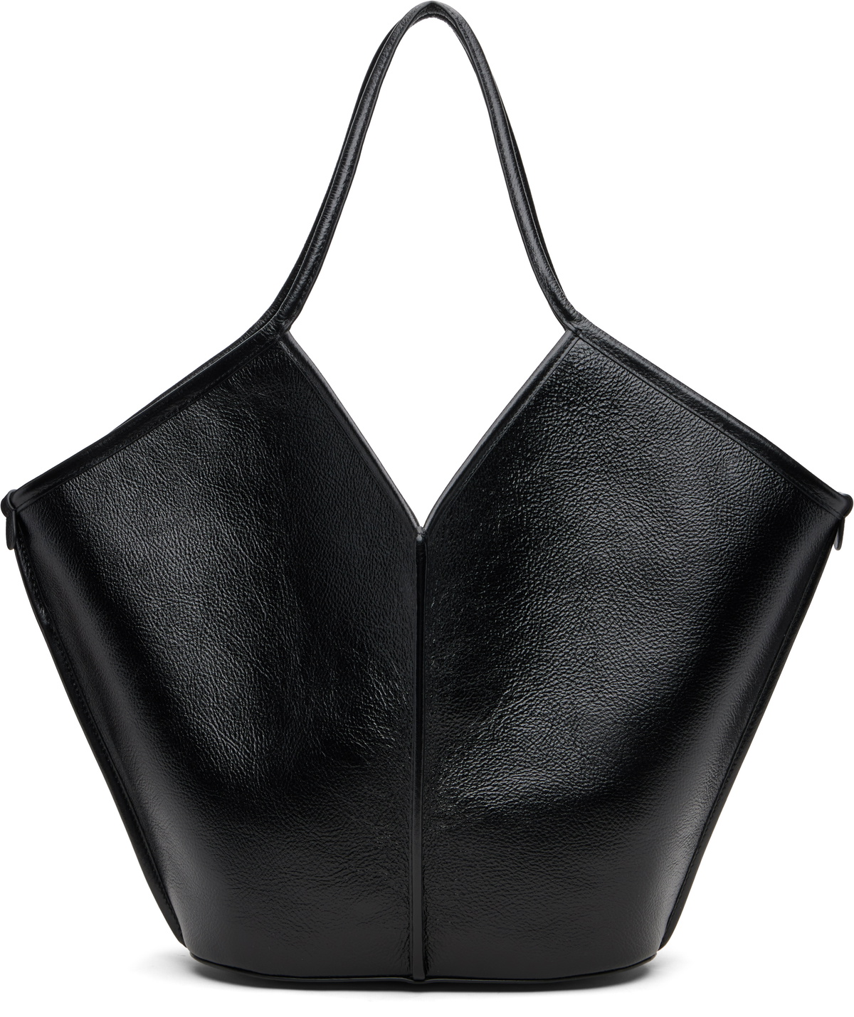 HEREU Black Calella Distressed Tote