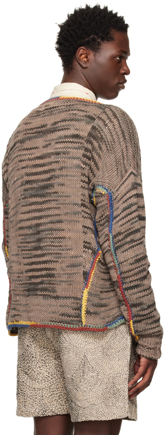 Karu Research Gray Natural-Dyed Cardigan