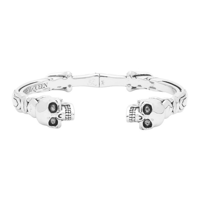 Photo: Alexander McQueen Silver Twin Skull Cuff Bracelet